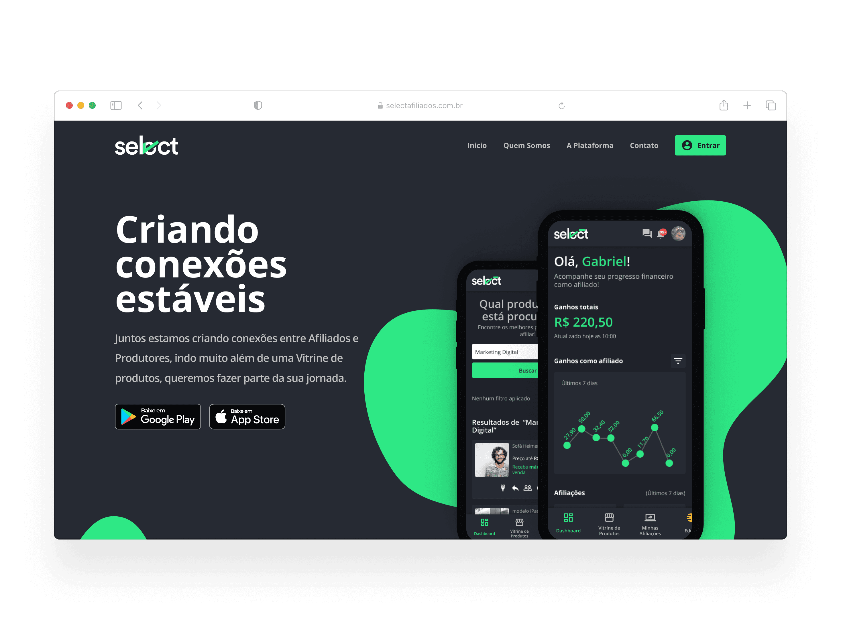 Select Afiliados - Landing Page
